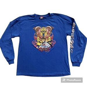 Vintage 90s Anime Yu-Gi-Oh sz L Kazuki Takhashi Graphic Long Sleeve Top